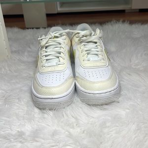 Nike Air Force 1 W AF1 shadow SE, pale ivory/ LT Zitron, size US8